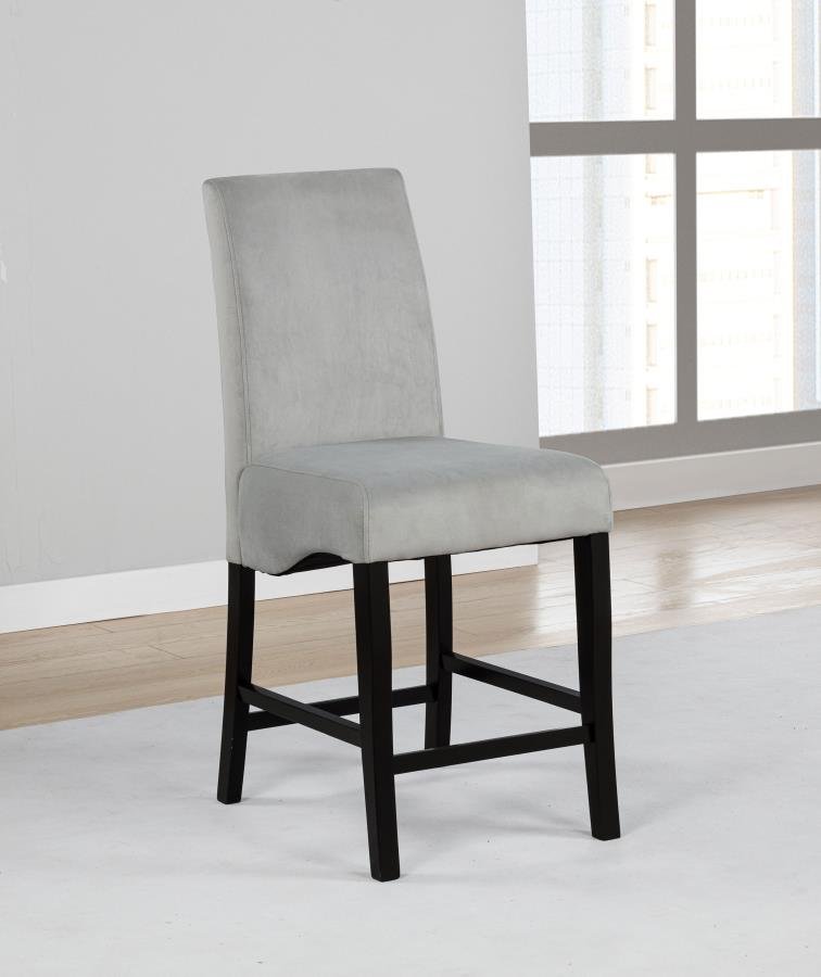 102069GRY_01x900.jpg STANTON VELVET UPHOLSTERED COUNTER CHAIR GREY (SET OF 2) - Image 2