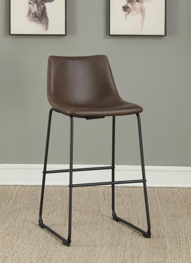 102536_01x900.jpg MICHELLE UPHOLSTERED BAR CHAIR BROWN (SET OF 2) - Image 2