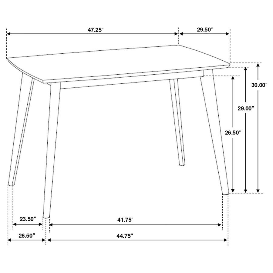 103061_08x900.jpg KERSEY RECTANGULAR 47-INCH WOOD DINING TABLE CHESTNUT - Image 8
