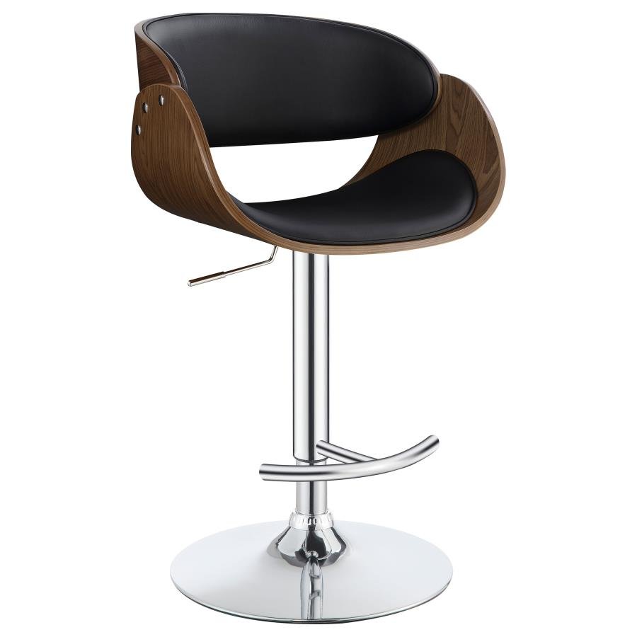 104965_03x900.jpg DANA ADJUSTABLE BAR STOOL BLACK AND CHROME - Image 3
