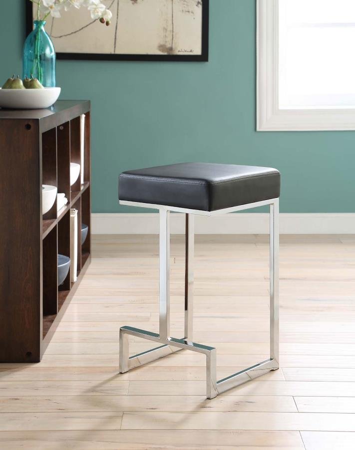 105253_01x900.jpg GERVASE SQUARE COUNTER HEIGHT STOOL BLACK AND CHROME - Image 2