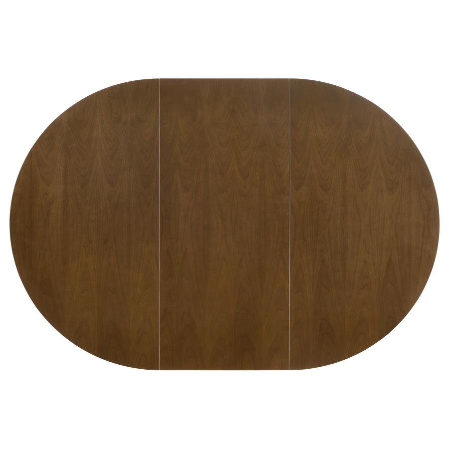 105361_06x900.jpg JEDDA OVAL 60-INCH EXTENSION LEAF DINING TABLE DARK WALNUT - Image 6