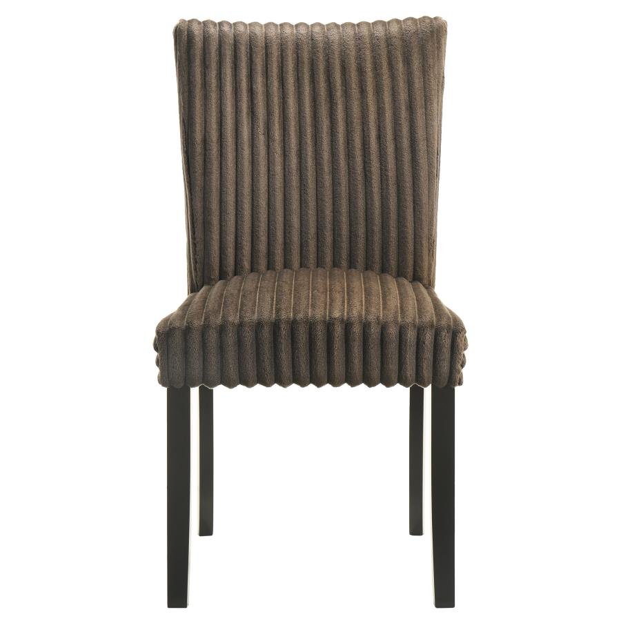 106512CH_03x900.jpg DERMOTT UPHOLSTERED PARSON DINING SIDE CHAIR CHOCOLATE (SET OF 2) - Image 4