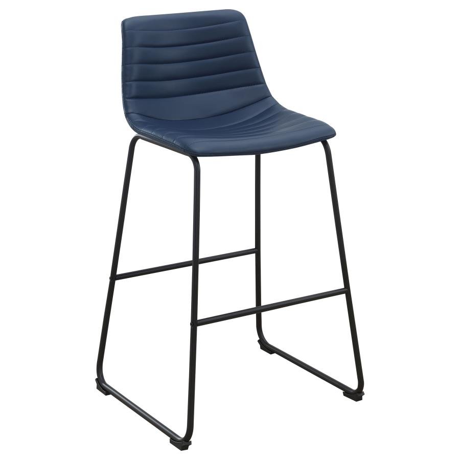 107209_02x900.jpg ZUNI FAUX LEATHER UPHOLSTERED BAR CHAIR BLUE (SET OF 2) - Image 3