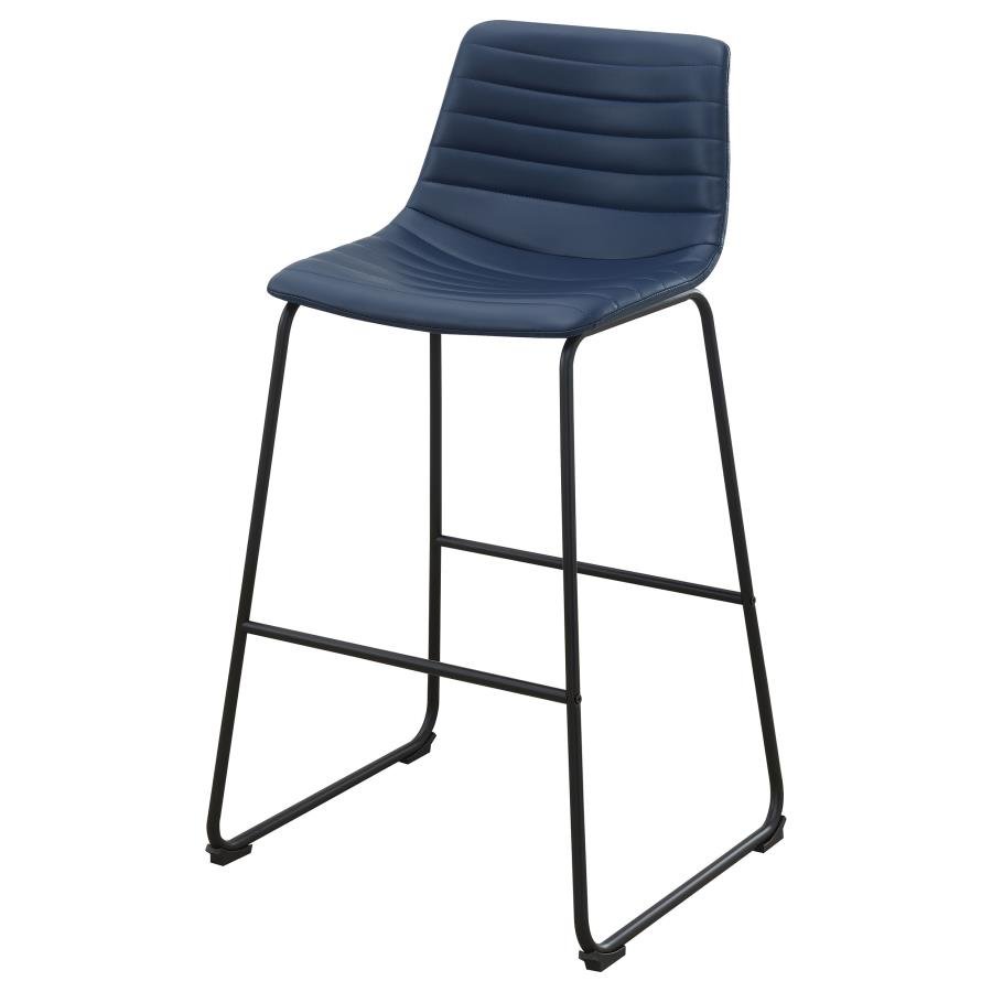107209_04x900.jpg ZUNI FAUX LEATHER UPHOLSTERED BAR CHAIR BLUE (SET OF 2) - Image 5