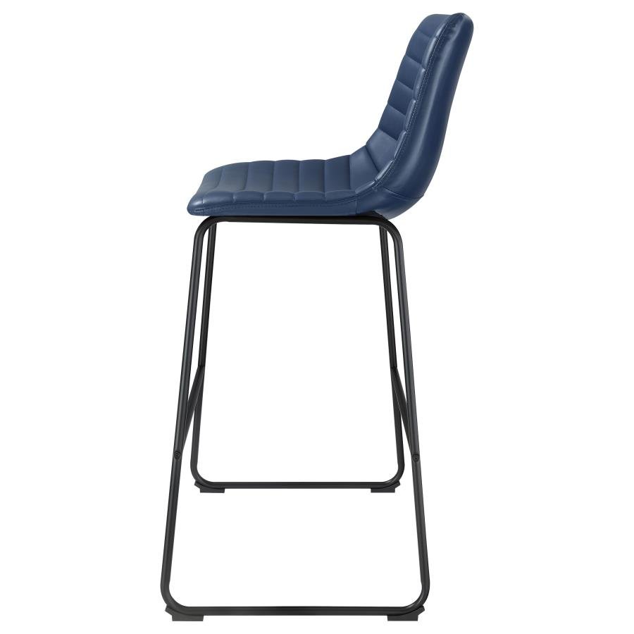 107209_05x900.jpg ZUNI FAUX LEATHER UPHOLSTERED BAR CHAIR BLUE (SET OF 2) - Image 6