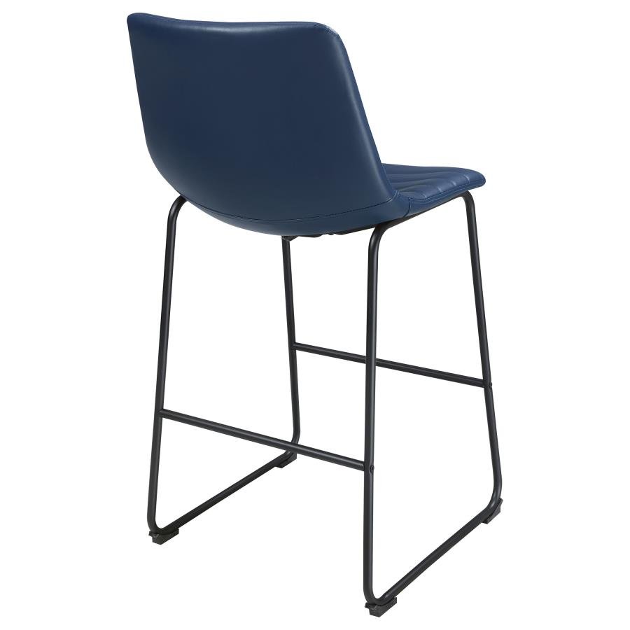 107209_07x900.jpg ZUNI FAUX LEATHER UPHOLSTERED BAR CHAIR BLUE (SET OF 2) - Image 8