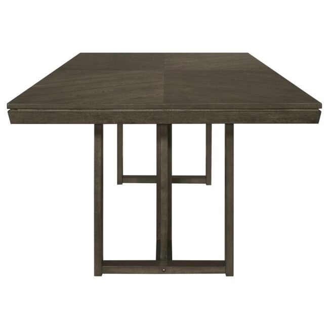 KELLY RECTANGULAR 87-INCH WOOD DINING TABLE DARK GREY ...