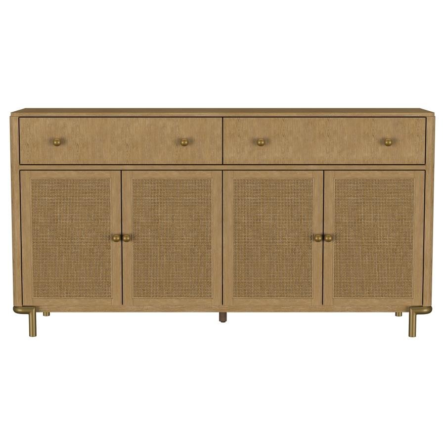 108935SWD_04x900.jpg ARINI 2-DRAWER CANE DOOR DINING SIDEBOARD SERVER SAND WASH - Image 4