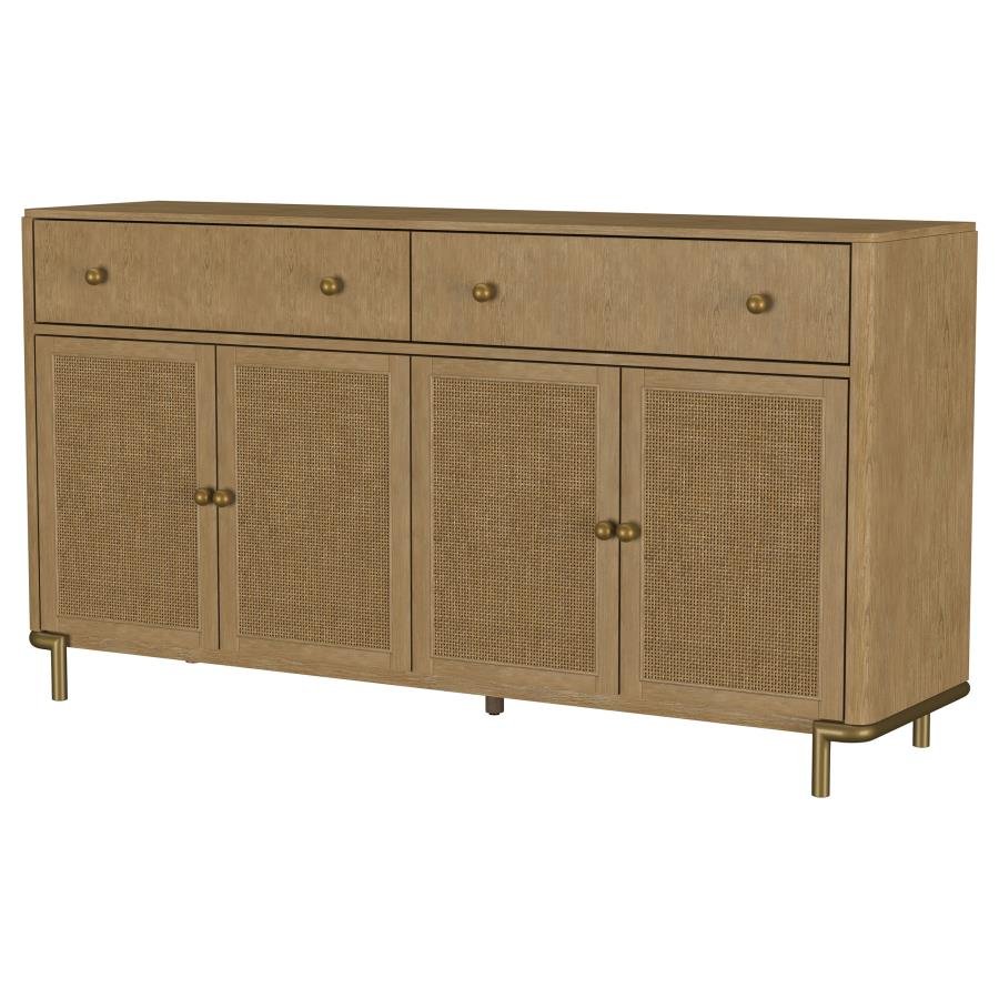 108935SWD_05x900.jpg ARINI 2-DRAWER CANE DOOR DINING SIDEBOARD SERVER SAND WASH - Image 5