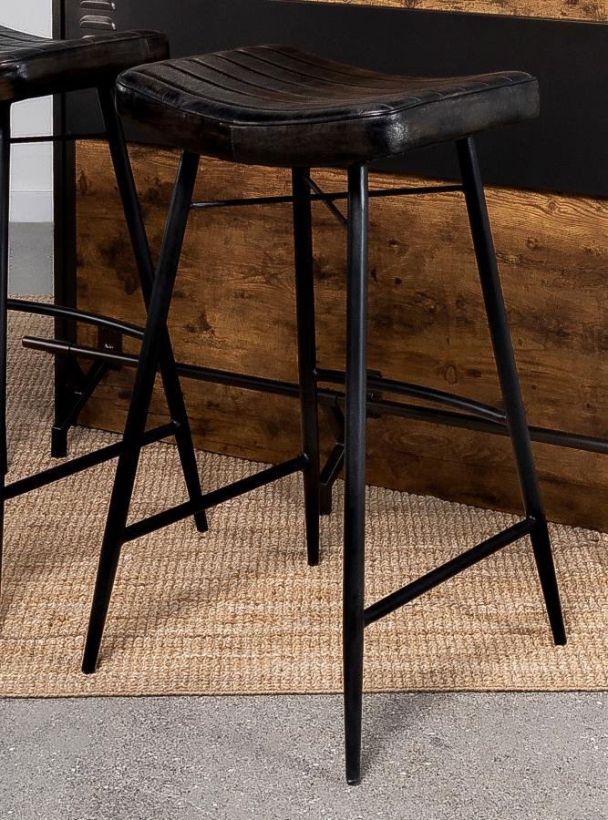 109259_01x900.jpg BAYU LEATHER UPHOLSTERED BAR STOOL ESPRESSO (SET OF 2) - Image 2