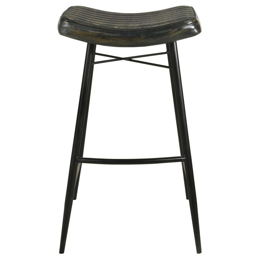 109259_03x900.jpg BAYU LEATHER UPHOLSTERED BAR STOOL ESPRESSO (SET OF 2) - Image 4