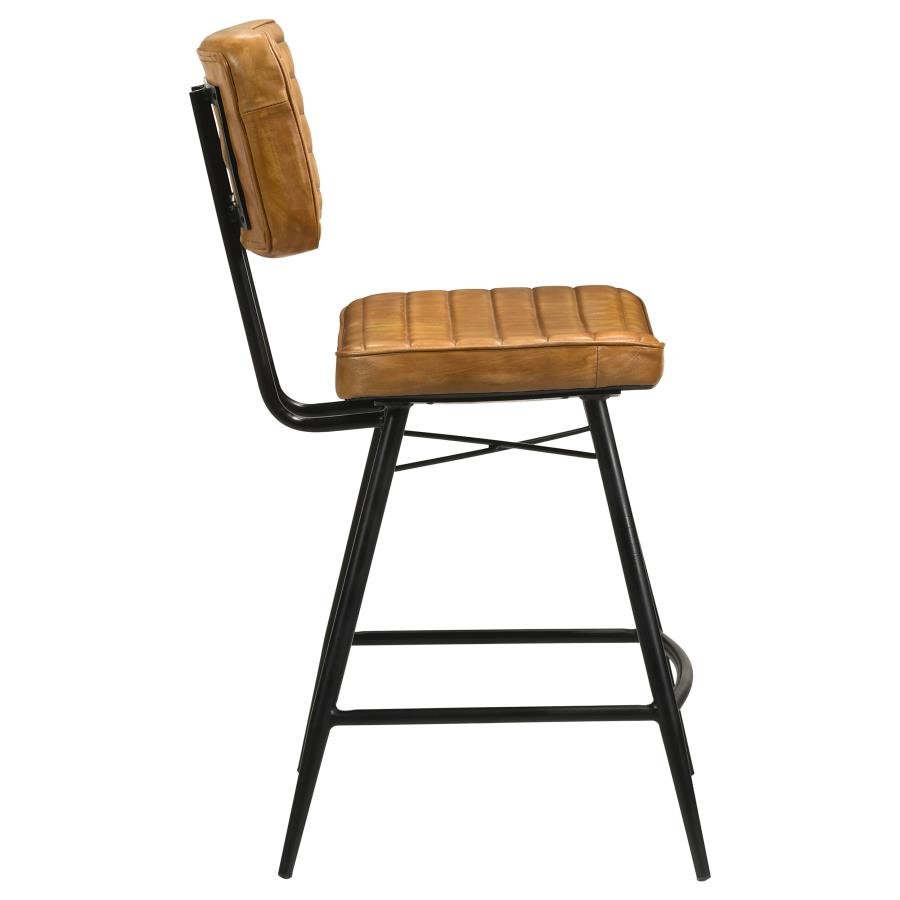 110649_08x900.jpg PARTRIDGE LEATHER COUNTER CHAIR ANTIQUE CAMEL (SET OF 2) - Image 9