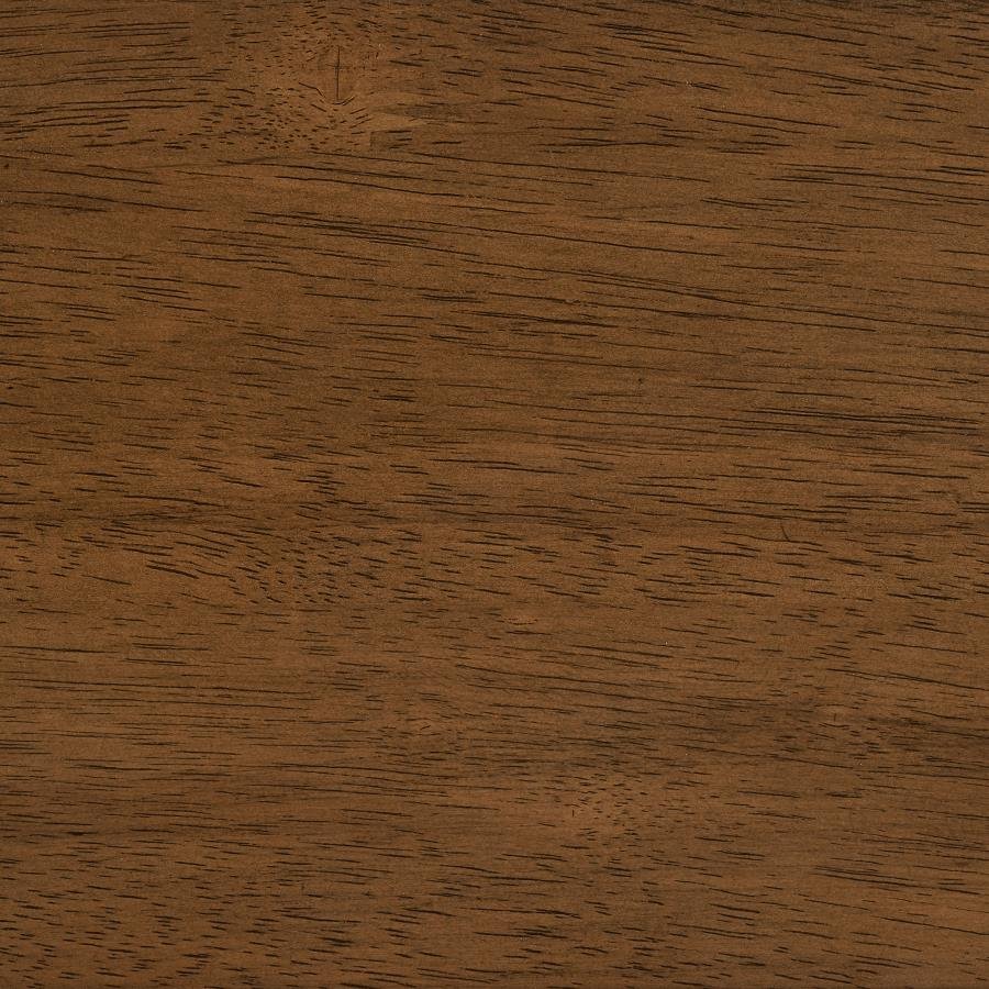 122180BG_05x900.jpg PAXTON ROUND 48-INCH GLASS TOP WOOD DINING TABLE BROWN - Image 5