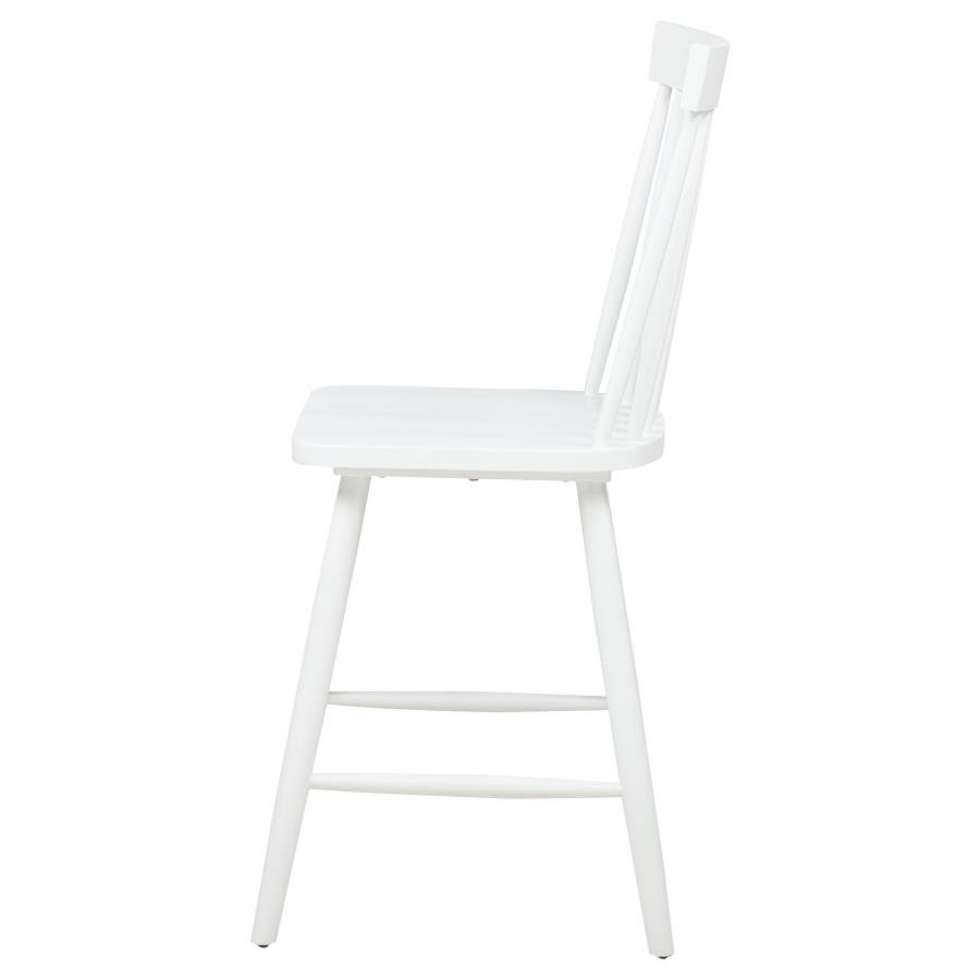 122509WHT_05x900.jpg ANDREWS WINDSOR COUNTER HEIGHT DINING SIDE CHAIR WHITE (SET OF 2) - Image 6