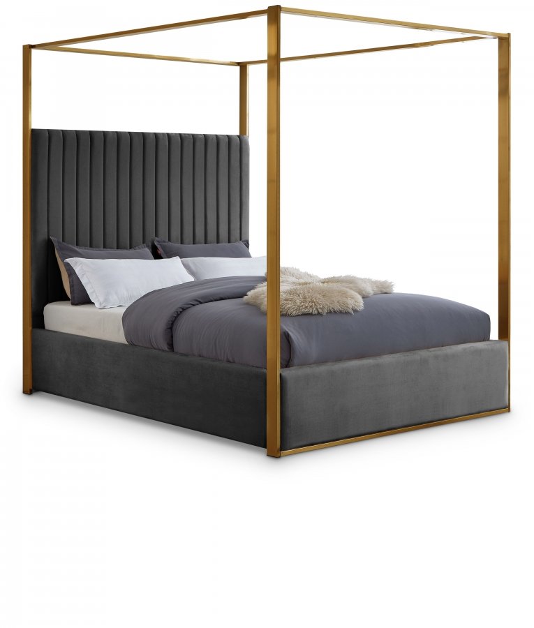 Jones Velvet Upholstered Bed