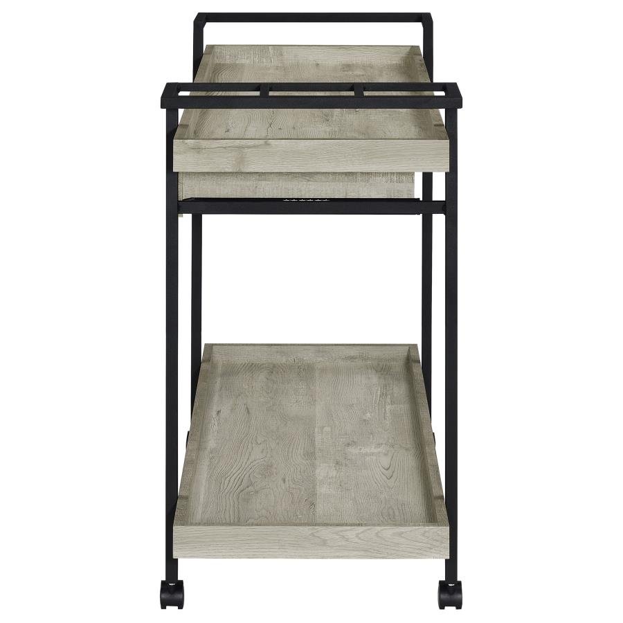 181005_05x900.jpg VENTURA 1-DRAWER ENGINEERED WOOD BAR CART GREY DRIFTWOOD - Image 5