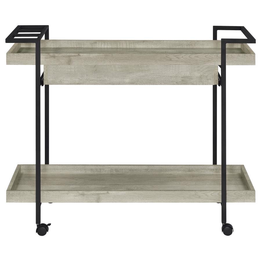 181005_07x900.jpg VENTURA 1-DRAWER ENGINEERED WOOD BAR CART GREY DRIFTWOOD - Image 7
