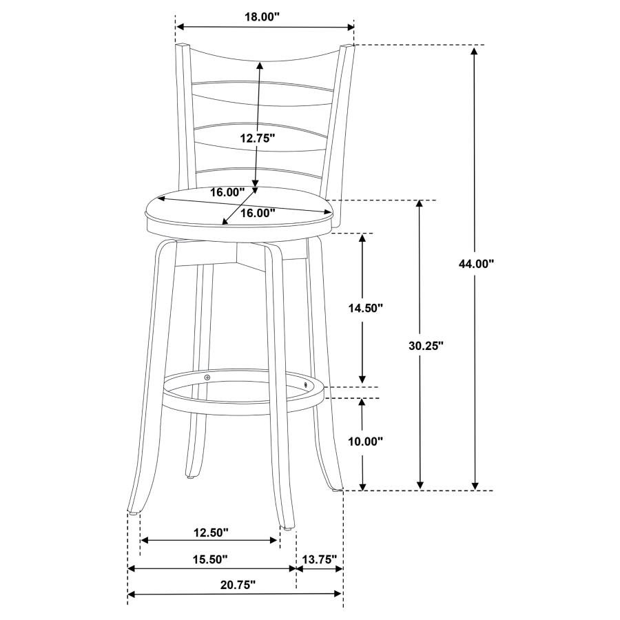 181369_12x900.jpg MURPHY WOOD PUB HEIGHT SWIVEL BAR CHAIR DARK BROWN - Image 12