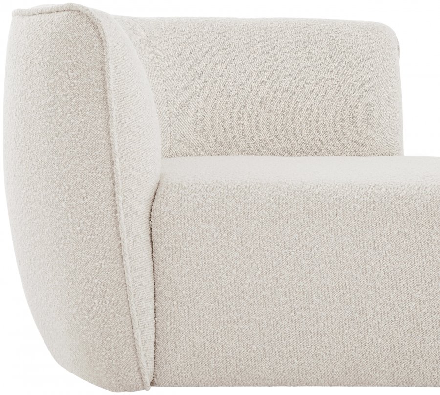 Hilton Boucle Fabric Upholstered Chaise Lounge - Furniture Zone