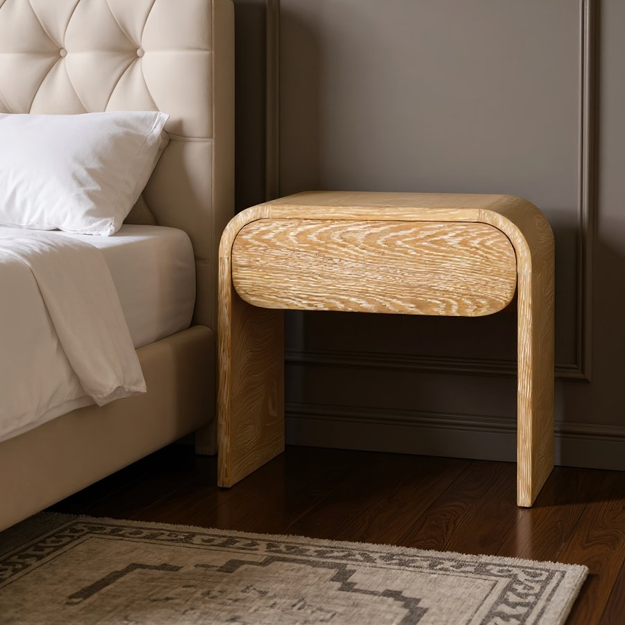 18448-1.jpg Cresthill Oak Wood Nightstand - Image 2