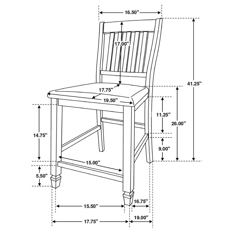 192819_11x900.jpg SARASOTA WOOD COUNTER CHAIR RUSTIC CREAM (SET OF 2) - Image 12