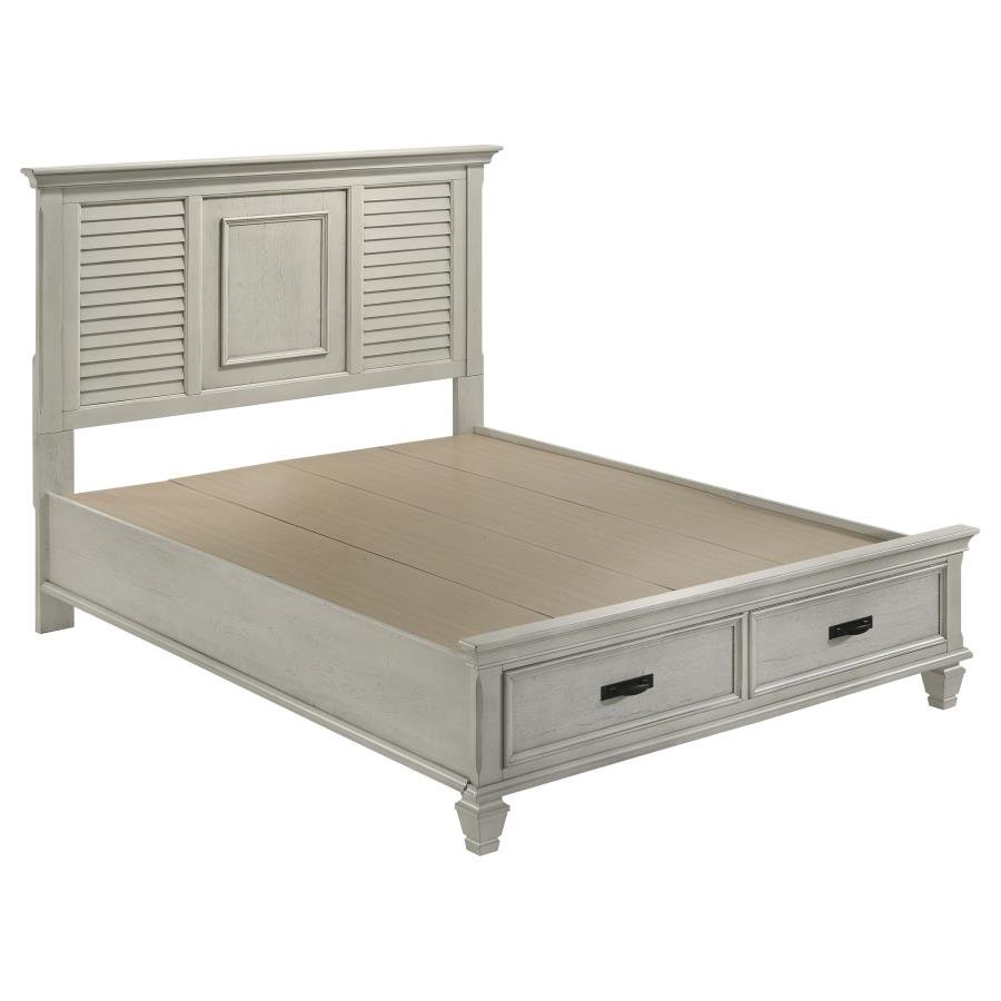 205330Q-S5_03x900.jpg FRANCO 5-PIECE QUEEN BEDROOM SET DISTRESSED WHITE - Image 3