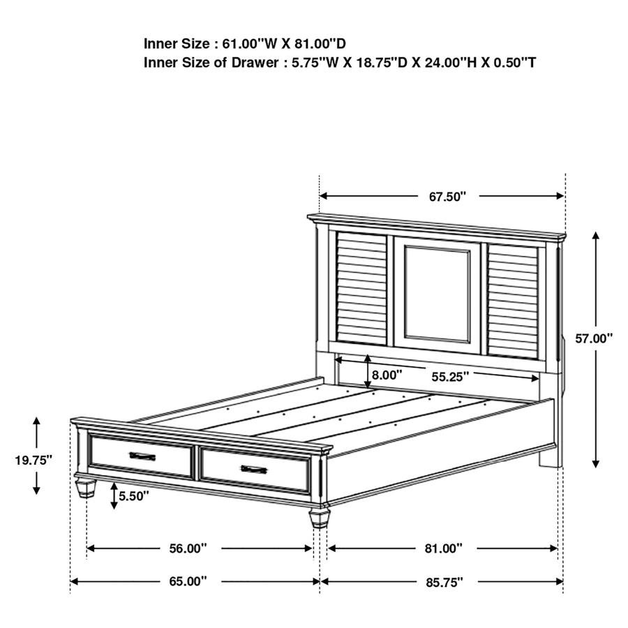 205330Q-S5_10x900.jpg FRANCO 5-PIECE QUEEN BEDROOM SET DISTRESSED WHITE - Image 10