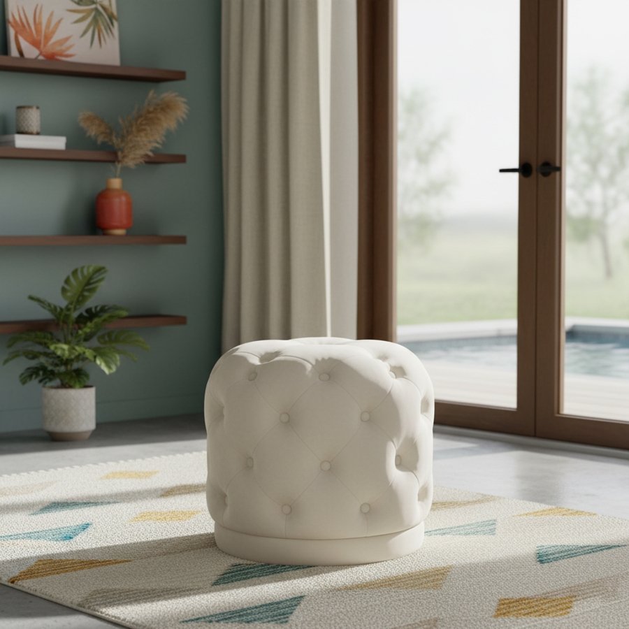 2106-1.jpg Harper Velvet Upholstered Stool - Image 2