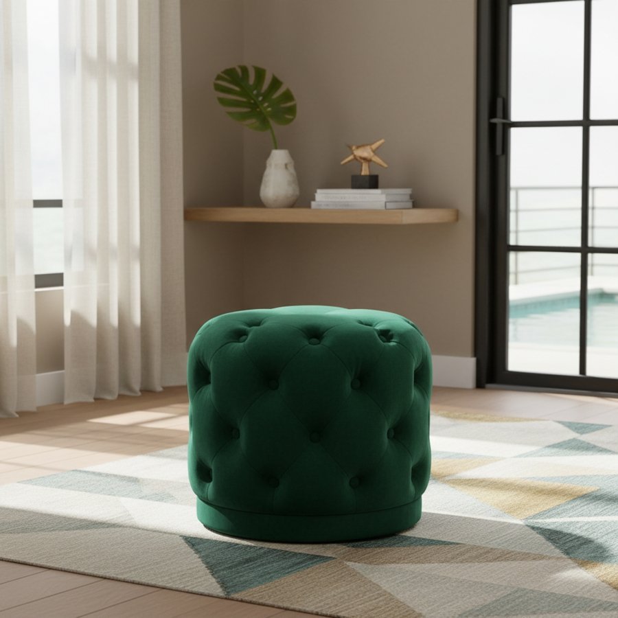 2107-1.jpg Harper Velvet Upholstered Stool - Image 2