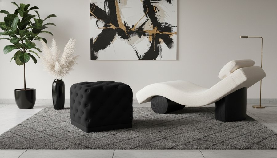 2112-1.jpg Stella Velvet Upholstered Stool - Image 2