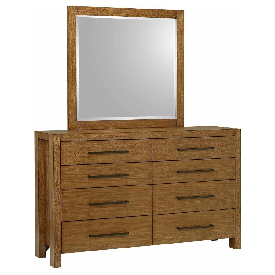 ADDERLEY 8-DRAWER BEDROOM DRESSER CABINET WARM BROWN