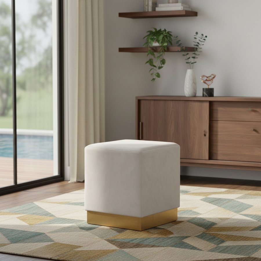 2240-1.jpg Jax Velvet Upholstered Stool - Image 2