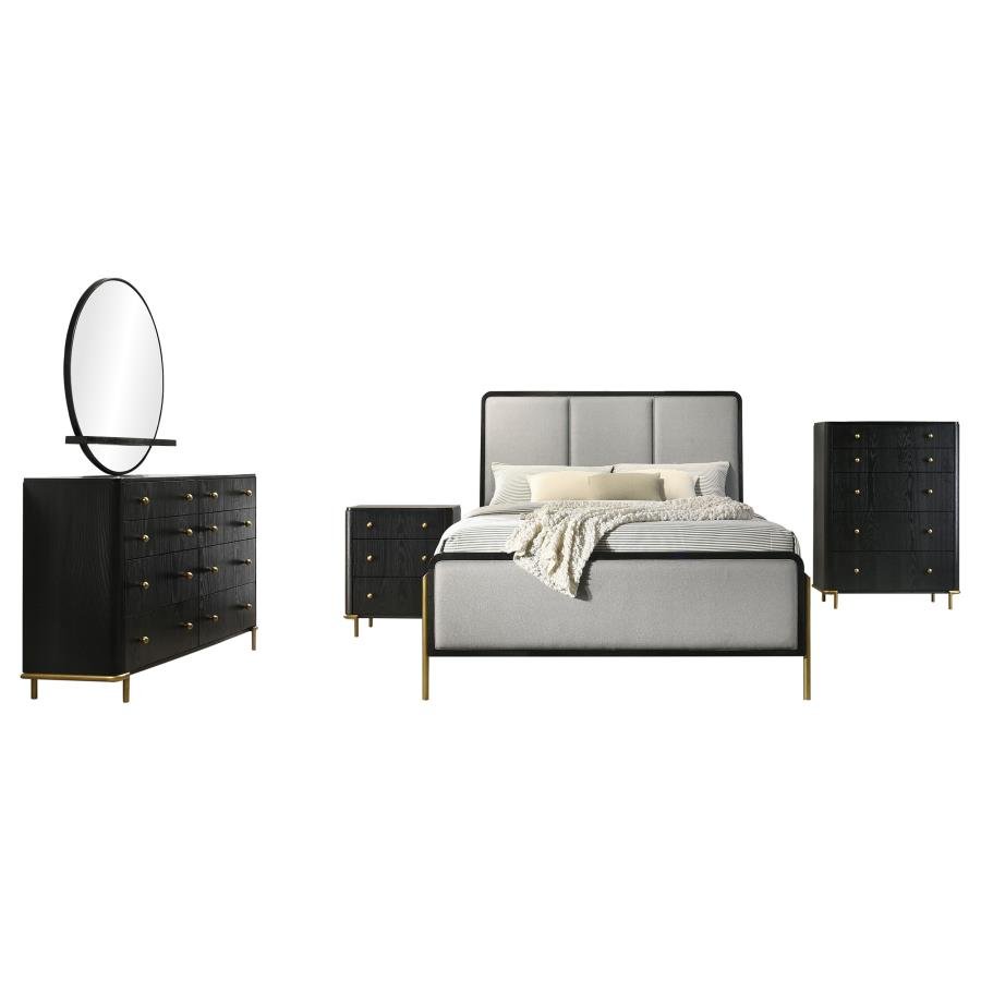 224331Q-S5_02x900.jpg ARINI 5-PIECE QUEEN BEDROOM SET BLACK AND GREY - Image 2