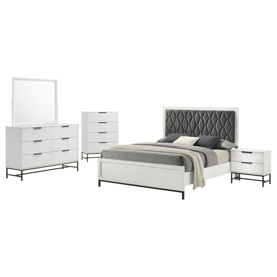 224861Q-S5_02x900.jpg SONORA 5-PIECE QUEEN BEDROOM SET WHITE - Image 2