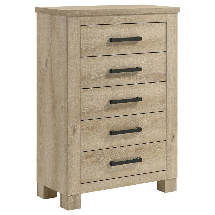 225101Q-S5_11x900.jpg OAKGLEN 5-PIECE QUEEN BEDROOM SET WEATHERED OAK - Image 11