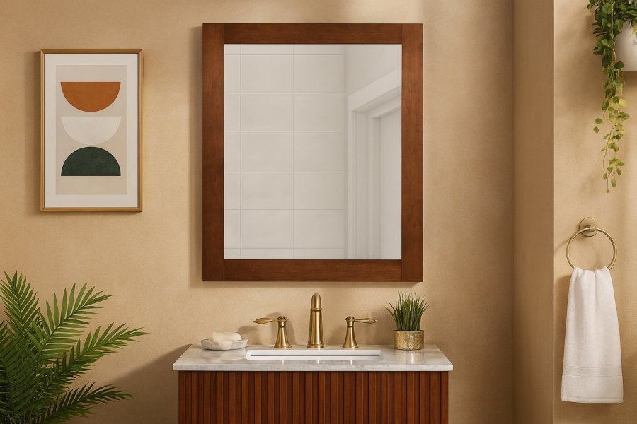23105-1.jpg Monad Birch Veneer Frame Mirror - Image 2