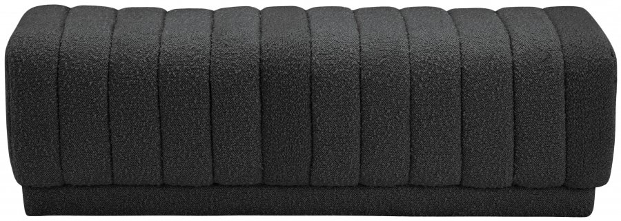 23391-2.jpg Heathrow Boucle Fabric Upholstered Bench - Image 3