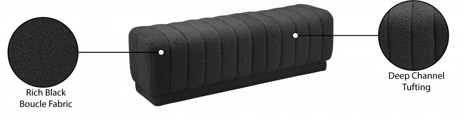 23391_00.jpg Heathrow Boucle Fabric Upholstered Bench - Image 7