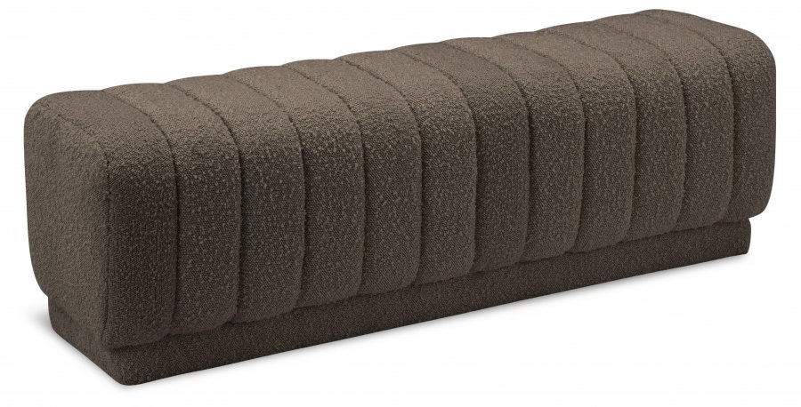 Heathrow Boucle Fabric Upholstered Bench