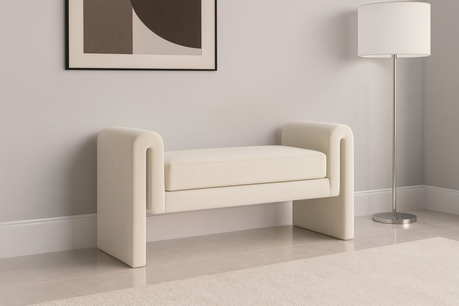 23407-1.jpg Sloan Velvet Upholstered 51" Bench - Image 2