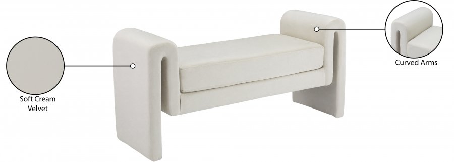 23407_00.jpg Sloan Velvet Upholstered 51" Bench - Image 7
