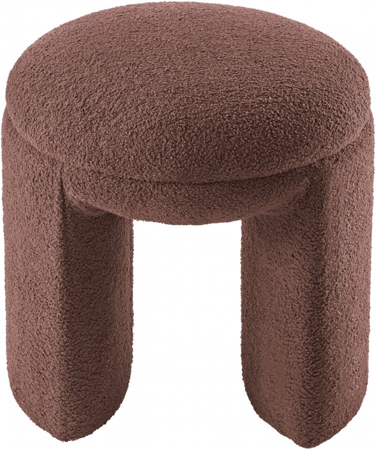 26116-2-1.jpg Bowen Faux Shearling Teddy Fabric Upholstered Stool - Image 3