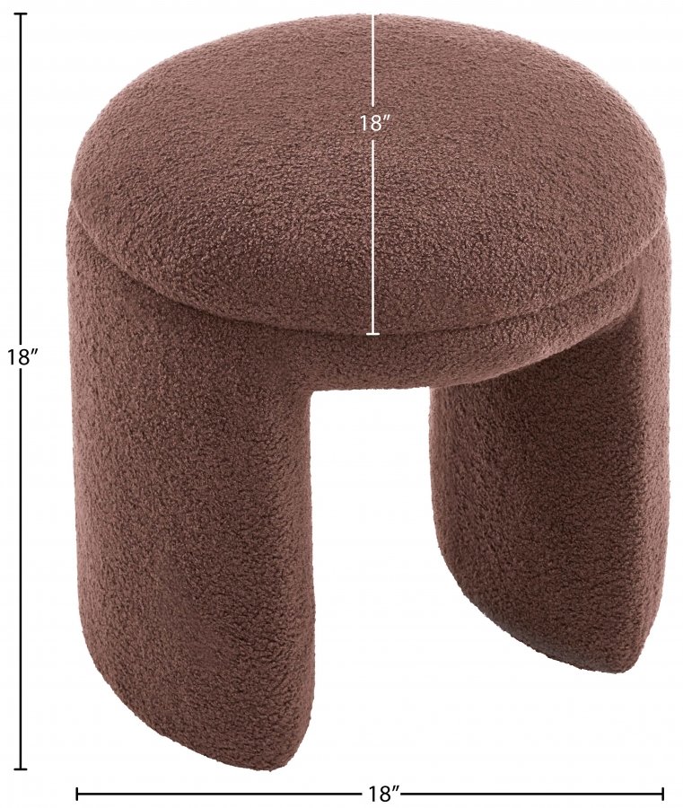 26116_0.jpg Bowen Faux Shearling Teddy Fabric Upholstered Stool - Image 4