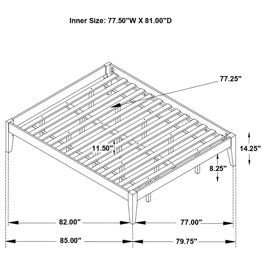 306128KE_08x900.jpg HOUNSLOW EASTERN KING UNIVERSAL PLATFORM BED WHITE - Image 8