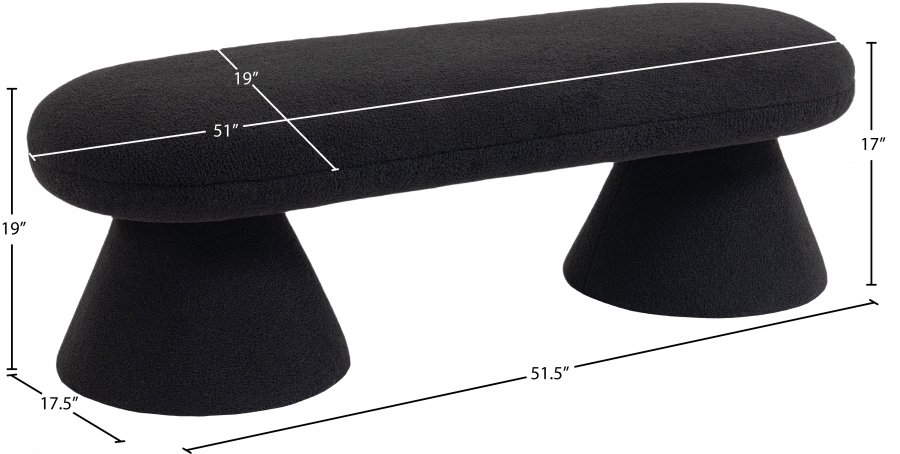 31193_0.jpg Drum Faux Shearling Teddy Fabric Upholstered Bench - Image 5