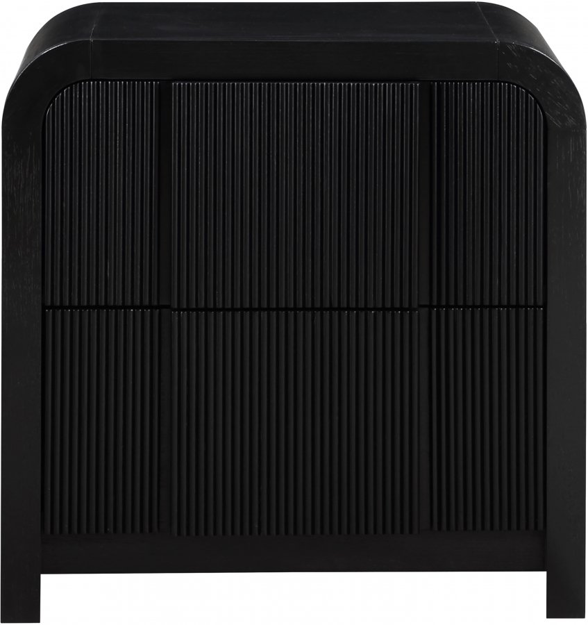 32349-2.jpg Fluted Solid Wood And Oak Veneer Nightstand - Image 4