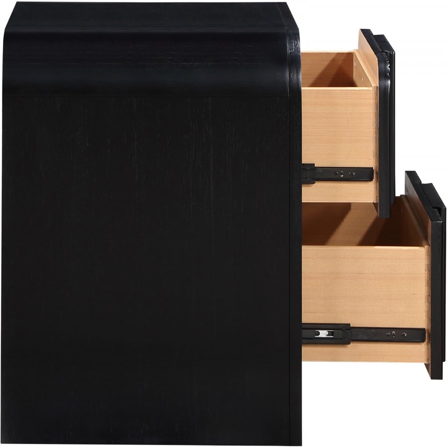 32349-3.jpg Fluted Solid Wood And Oak Veneer Nightstand - Image 5