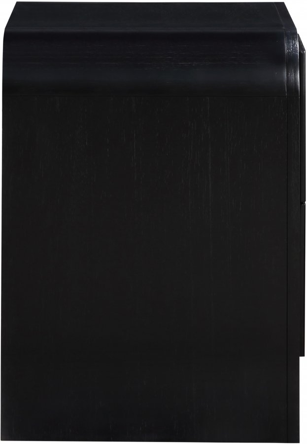 32349-4.jpg Fluted Solid Wood And Oak Veneer Nightstand - Image 6