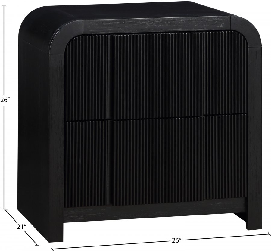 32349_0.jpg Fluted Solid Wood And Oak Veneer Nightstand - Image 11